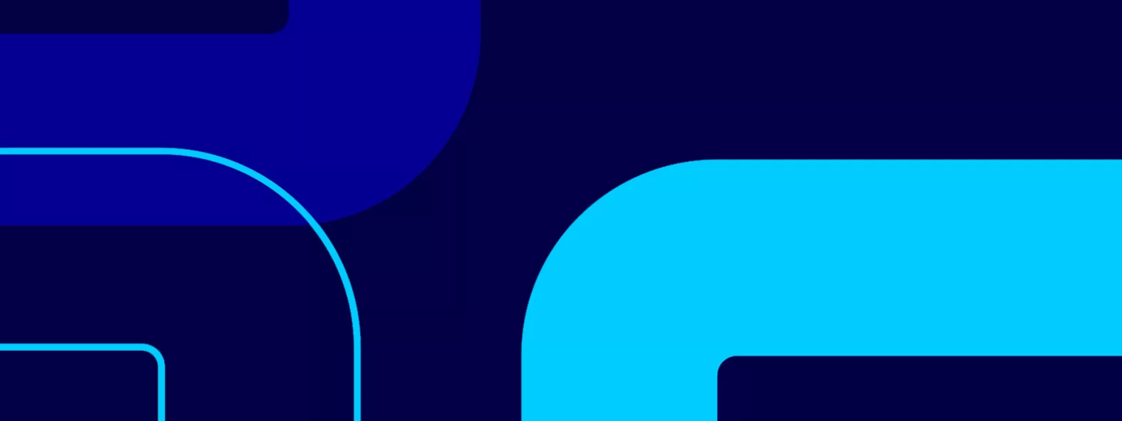 Grafik mit unterschiedlichen Formen und Farben in Blau und Türkis