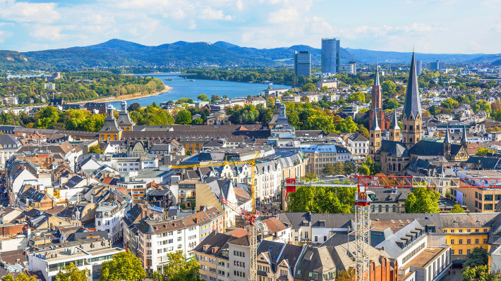 Skyline-Foto des Xecuro-Standortes in Bonn